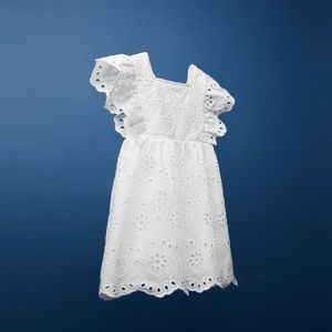 Zara | Dresses | Zara White Lace Embroidered Short Sleeve Dress | Poshmark
